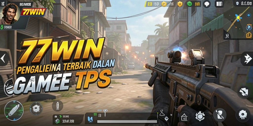 Tangkapan layar utama 77WIN menampilkan aksi gameplay TPS yang mendebarkan.