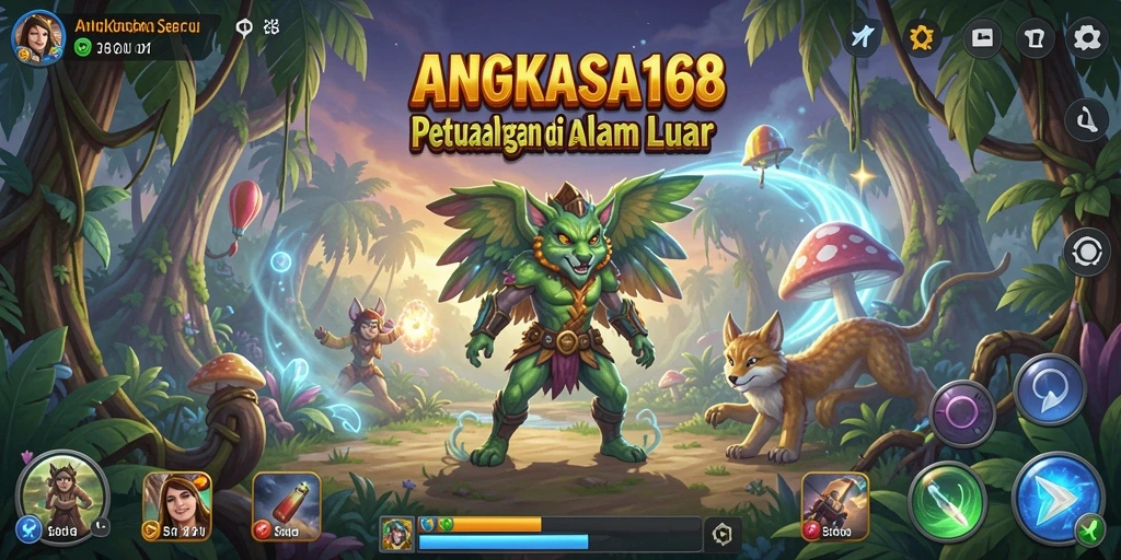 Screenshot gameplay menarik dari ANGKASA168 dengan karakter ikonik.