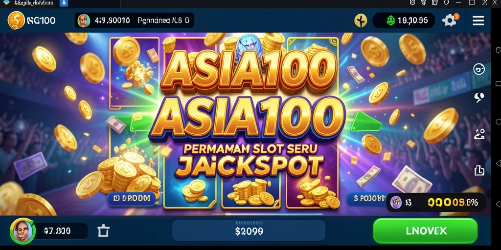 Tampilan gameplay yang memukau dari ASIA100 slot.