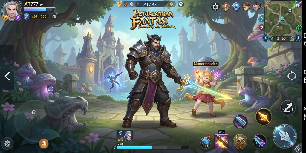 Screenshot AT777 menampilkan pertarungan epik dan grafis yang memukau.