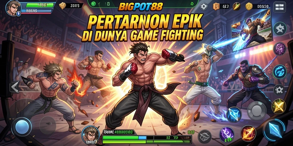 Tangkapan layar gameplay BIGPOT88 menampilkan pertarungan yang mendebarkan.