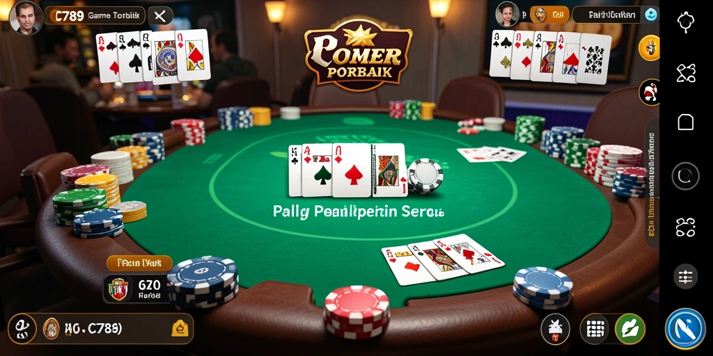 Tampilan seru permainan Poker di C789 dengan grafis yang menarik.