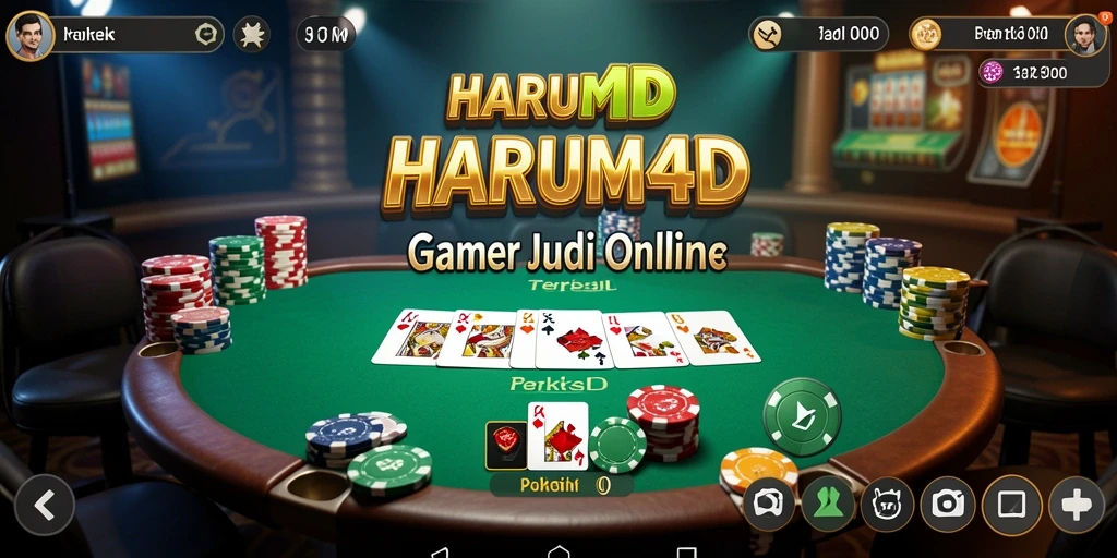 Tampilan gameplay nyata Poker di HARUM4D yang mengasyikkan.