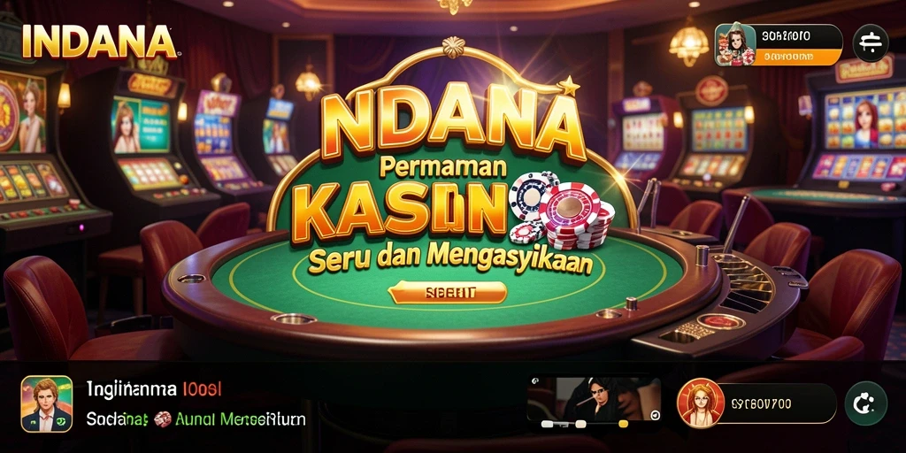 Menampilkan gameplay menegangkan dalam aplikasi Kasino INDAAA.