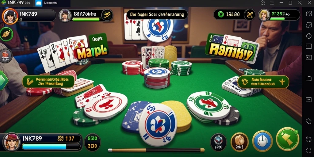 Tampilan gameplay Gaple yang mengasyikkan di INK789.