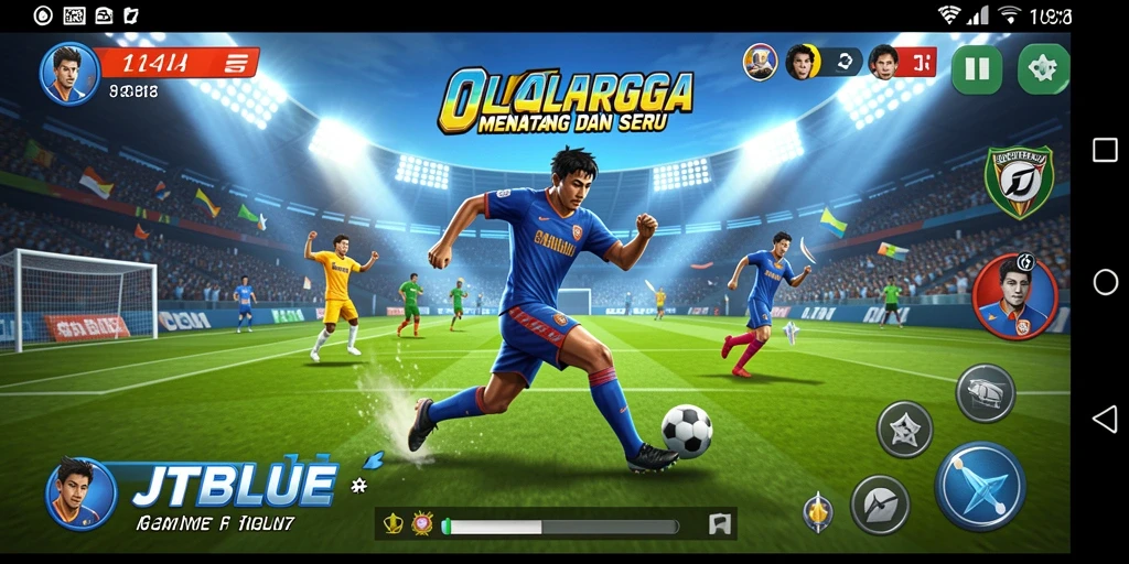 Tampilan gameplay JTBLUE yang mengasyikkan dan kompetitif.