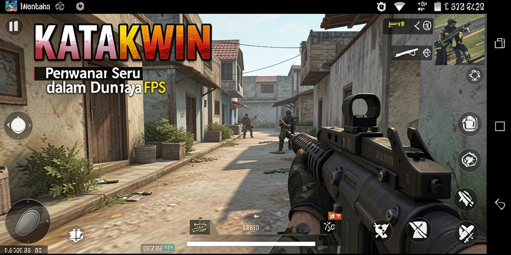 Tangkapan layar menunjukkan aksi mendebarkan dalam game FPS KATAKWIN.