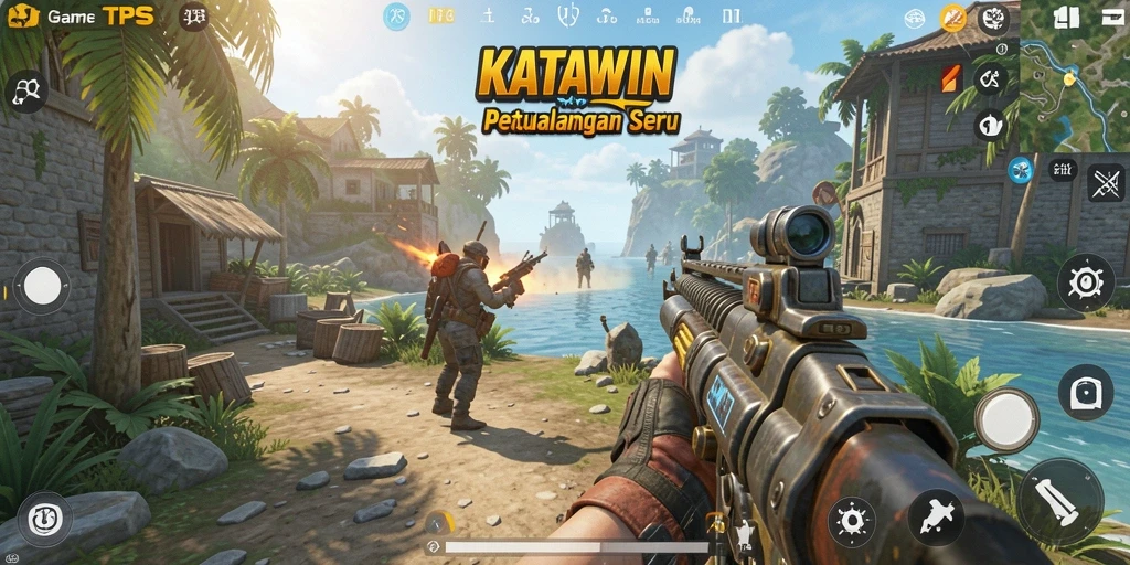 Tampilan gameplay KATAWIN yang seru dan menantang.