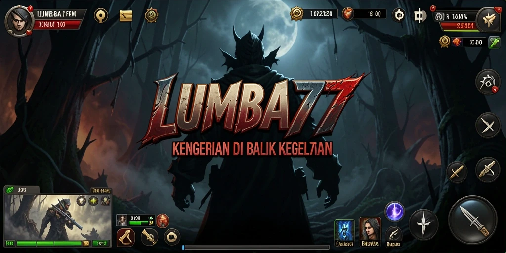 Screenshot gameplay LUMBA77 yang menampilkan suasana mencekam.