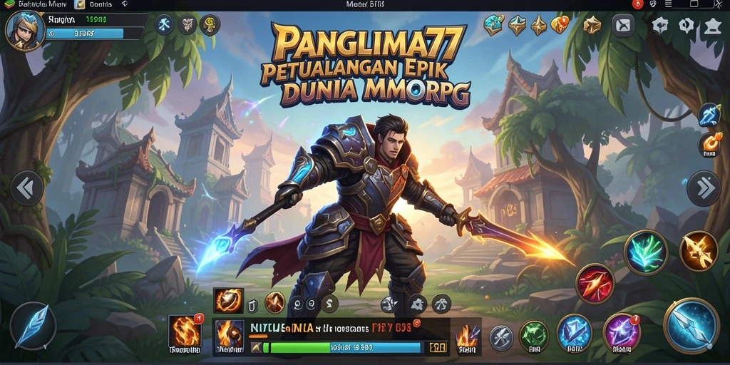 Screenshot utama dari gameplay seru PANGLIMA77.