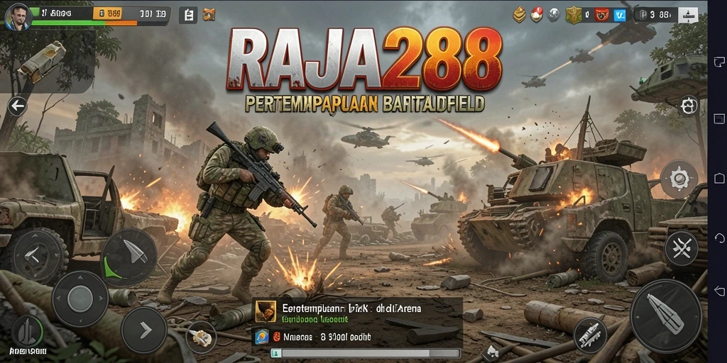 Screenshot aksi seru dalam game Battle Royale RAJA288.
