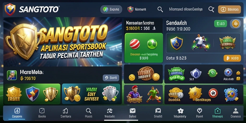 Tampilan SANGTOTO yang menampilkan taruhan olahraga langsung.